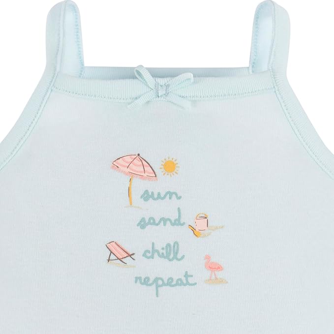 Gerber Baby Girls Multi-Pack Sleeveless Onesies Bodysuit - Image 2