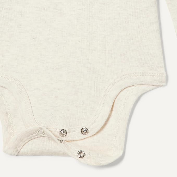 Amazon Essentials Unisex Babies' Long-Sleeve Cotton Henley Bodysuits - Image 5