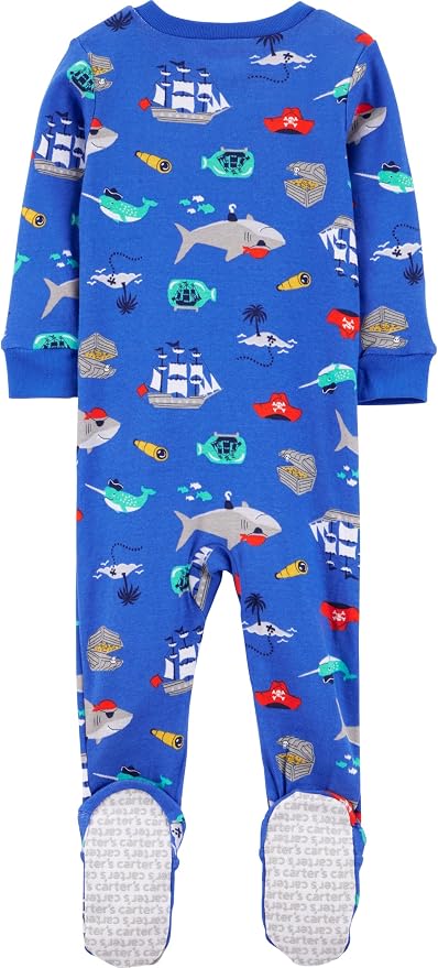 Simple Joys by Carter's Baby Boys 3 pack Snug Fit Footed Cotton Pajamas - Image 2