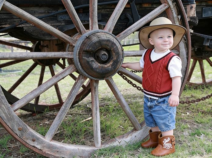 Jastore Baby Boys Girls Cowboy Boots Infant Western Booties Toddler Soft Sole - Image 6