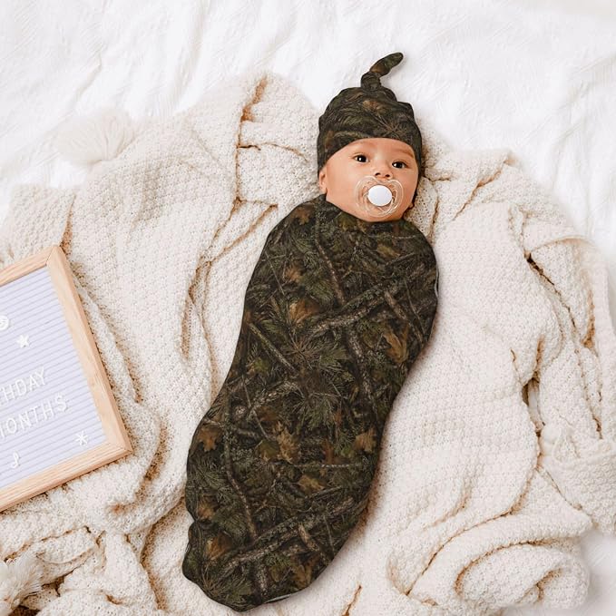 Camo Swaddle Blankets Soft Receiving Blanket Baby Swaddle Wrap - Image 5
