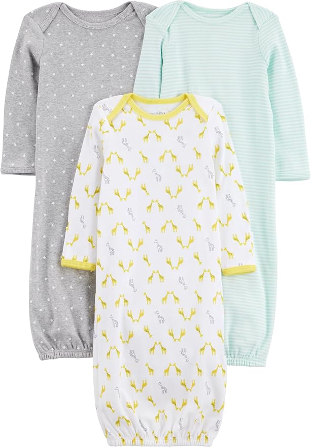 Simple Joys by Carter's Baby 3-pack Neutral Cotton Sleeper Gown by SimpleJoysbyCarters