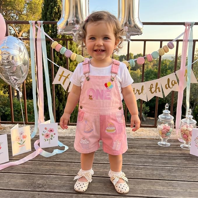 Fernvia Toddler Kids Baby Girl Boy Contrast Color Overalls Shorts Clothes - Image 3