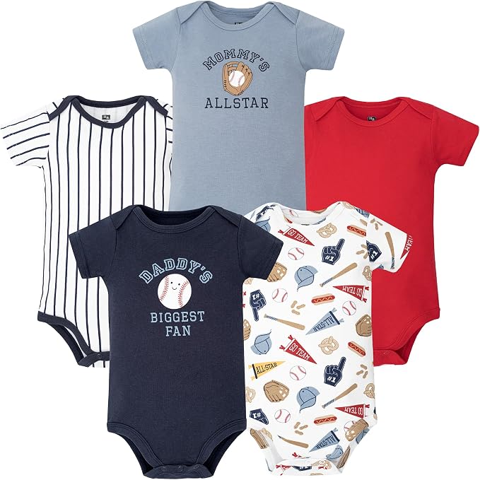 Hudson Baby Infant Boys Cotton Bodysuits 5-Pack by HudsonBaby