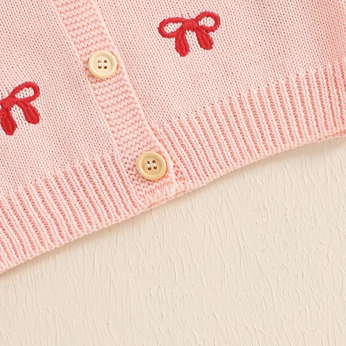 Baby Girl Cardigan Long Sleeve Button Up Sweater Toddler Girl Fall Outfits - Image 8