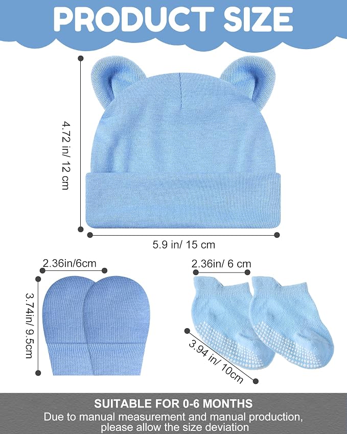Geyoga Newborn Baby Hat Set - Image 3