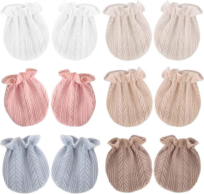 BQUBO Baby Mittens No Scratch Cotton Newborn Infant Glove Soft Skin-friendly by DRESHOW