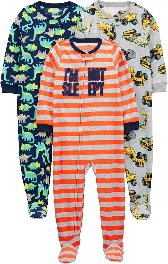 Simple Joys by Carter's Baby Boys Loose-Fit Flame Resistant Fleece Footed by SimpleJoysbyCarters