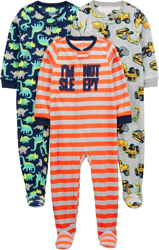 Simple Joys by Carter's Baby Boys Loose-Fit Flame Resistant Fleece Footed by SimpleJoysbyCarters