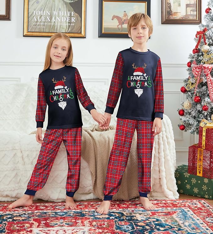 Awoscut Family Christmas Pajamas Matching Pajamas for Family, Xmas PJs Sets Holiday Sleepwear