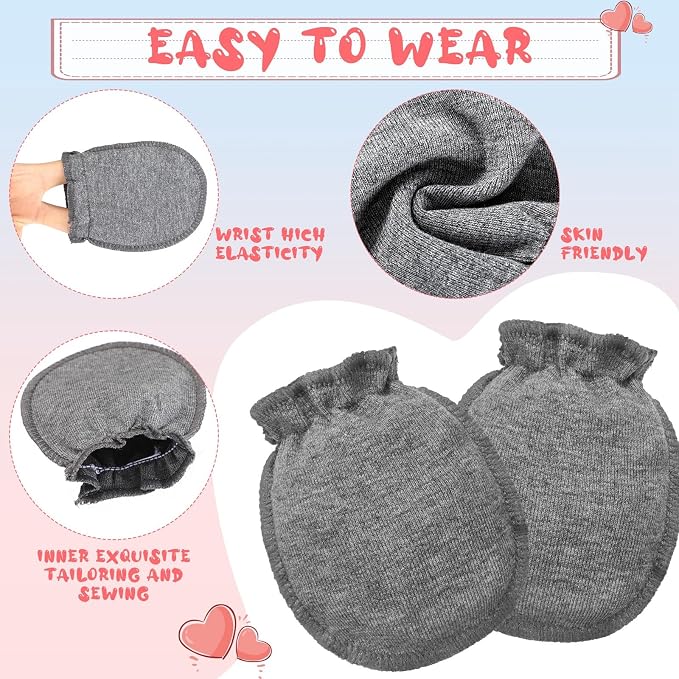 Syhood 9 Pairs Newborn Infant Mittens 0-6 Months - Image 3