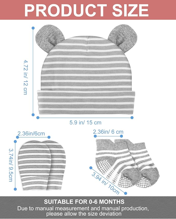 Geyoga Newborn Baby Hat Set - Image 3