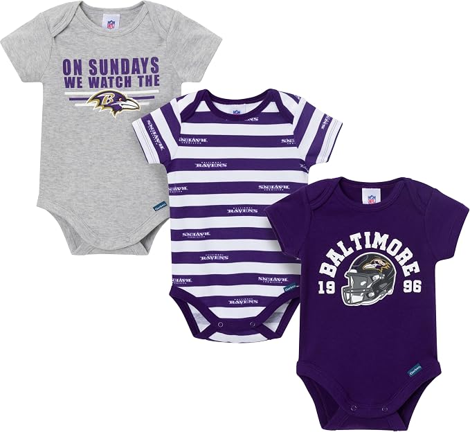 Gerber NFL Baby Boys 3-Pack Onesie Bodysuit by Gerber