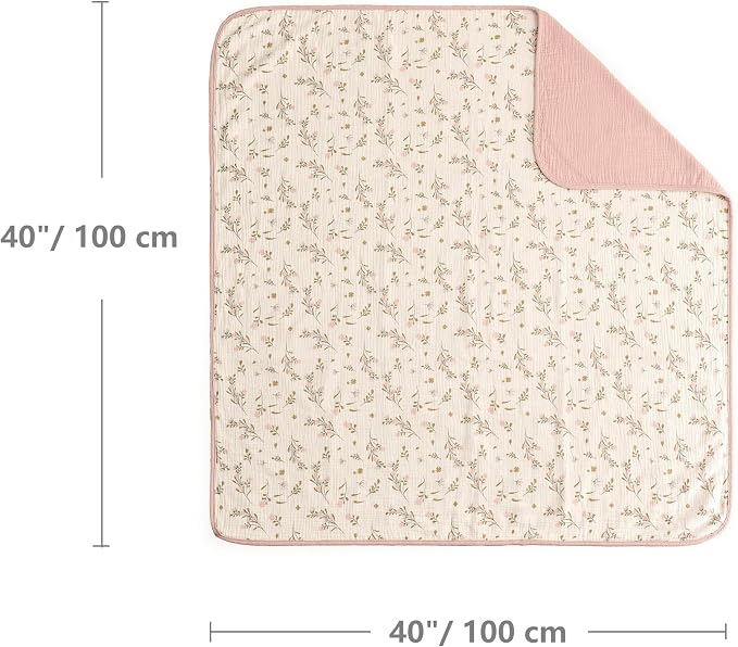 CREVENT 40''X40'' 100% Organic Cotton Muslin Baby Blanket - Image 5