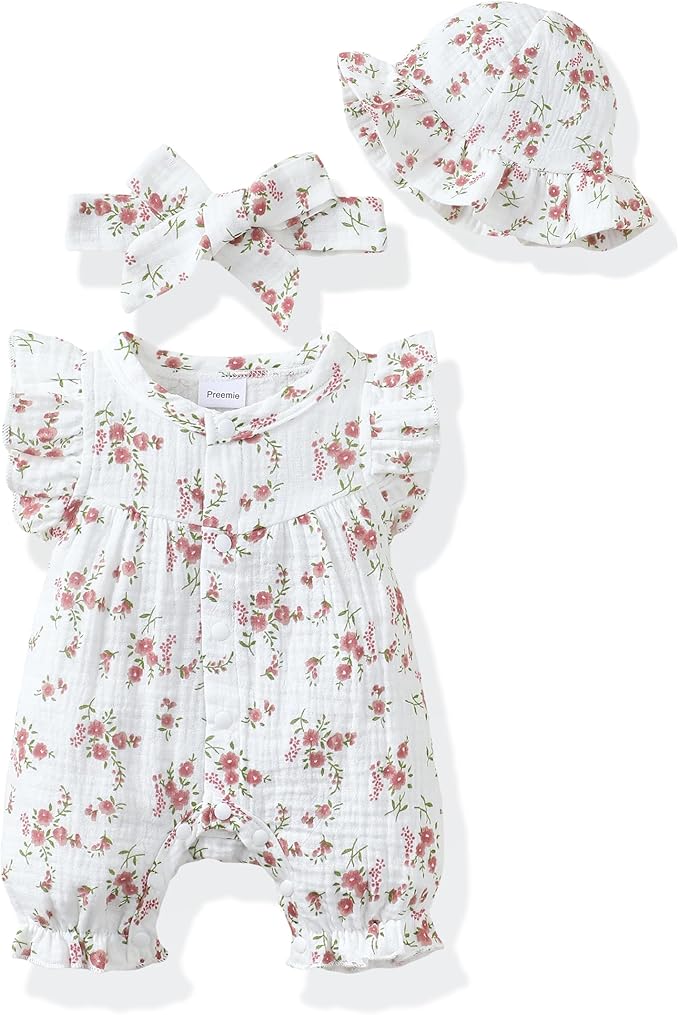 Newborn Baby Girl Clothes Outfits One-Piece Romper Preemie-18Month | Cute Baby by Renotemy