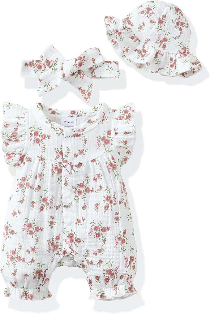 Newborn Baby Girl Clothes Outfits One-Piece Romper Preemie-18Month | Cute Baby by Renotemy