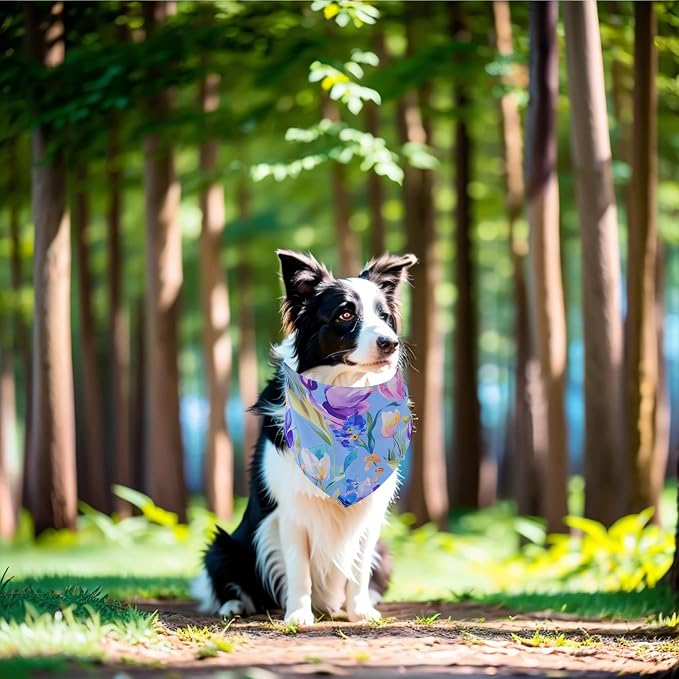 7 Pack Spring Dog Bandanas for Large Dogs Breed 33 Inch XL Summer Flowers Dog - Image 7
