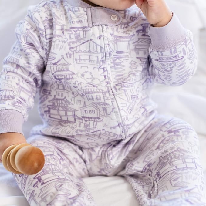 Burt's Bees Baby Girls' Organic Cotton, Sleep and Play Footed Pajamas | Easy - Image 2