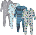 Gerber Baby Boys 4-Pack Footed Pajamas by Gerber