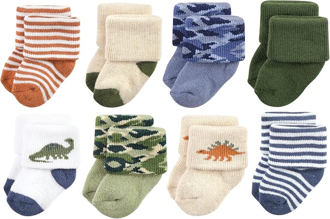 Hudson Baby Baby 8-pack Cotton Rich Newborn and Terry Socks by HudsonBaby