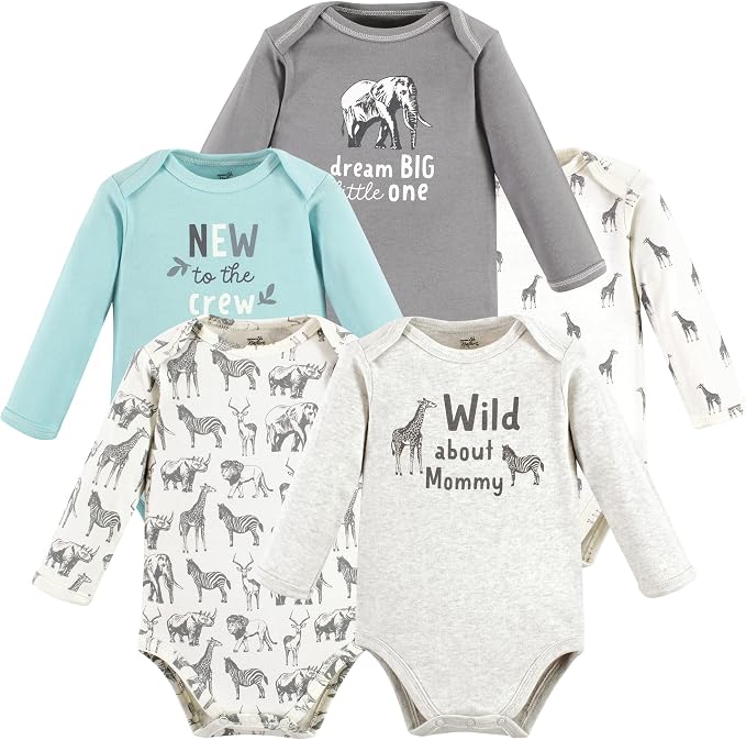 Touched by Nature Unisex Baby Organic Cotton Long-Sleeve Bodysuits by TouchedbyNature