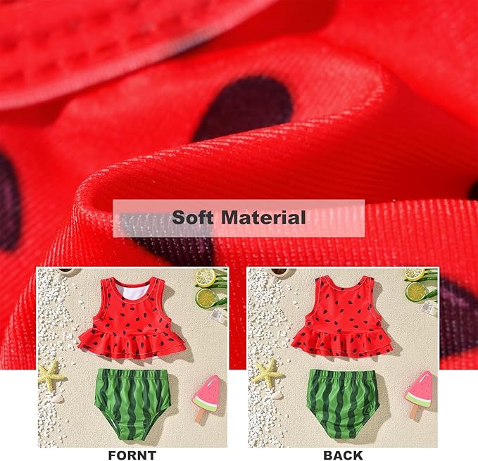 Aalizzwell Toddler Baby Girl Bathing Suit Two Piece Swimsuit Bikini Beach Wear