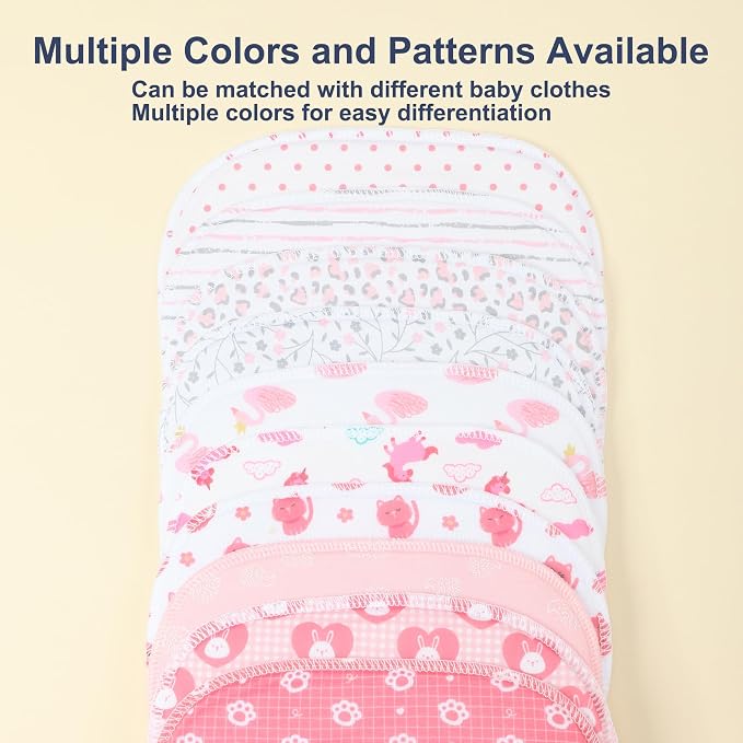 10-Pack Burp Cloths for Baby Boys and Girls - Image 6