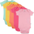 HonestBaby baby-girls 5-pack Short Sleeve Bodysuits One-piece 100% Organic by HonestBaby