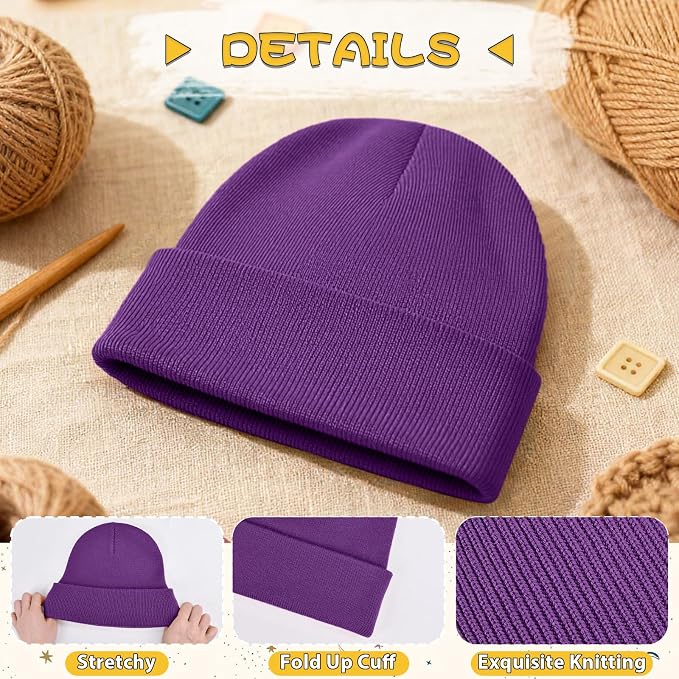 ZOORON Toddler Beanie Baby Kids Beanies Warm Winter Hat Knit Skull Cap - Image 5