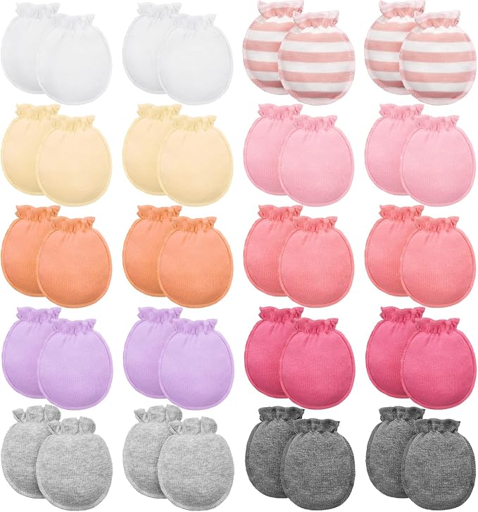 20 Pairs Newborn Baby 0-6 Months No Scratch by Syhood