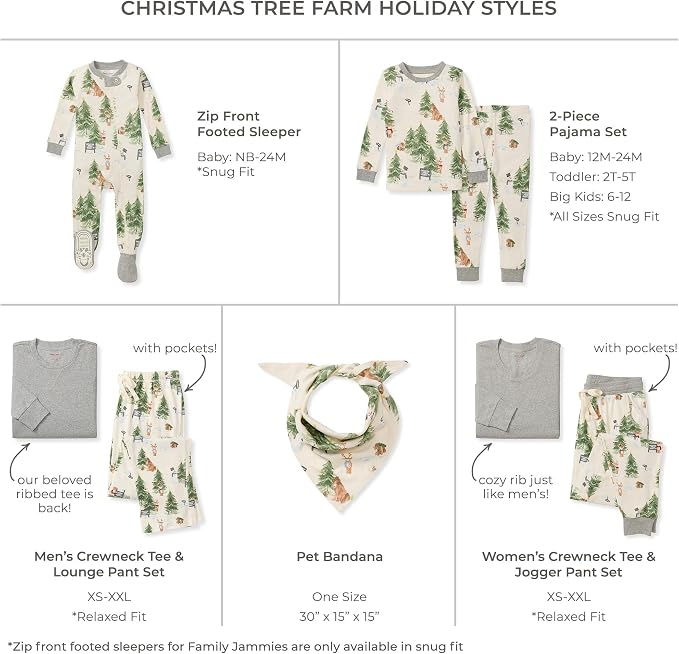 Burt's Bees Baby Matching Family Jammies, Organic Cotton, Holiday Pajamas - Image 2