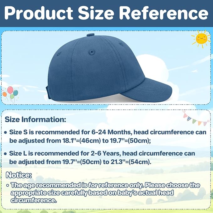qikqik Baby Baseball Cap Toddler Baseball Hat Baby Ball Cap Toddler Hats - Image 6