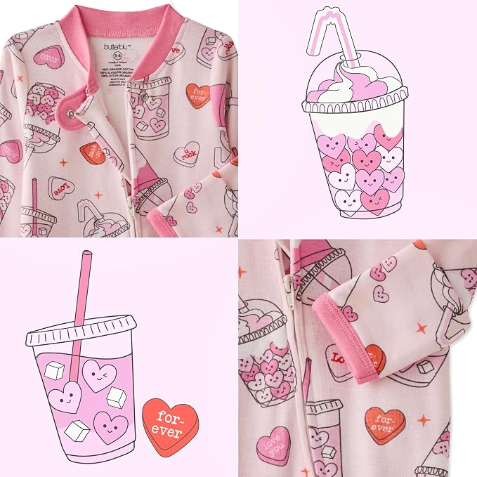 Butterblu Scout Sleep & Play 100% Organic Cotton Footed Zip Front PJs | GOTS - Image 6
