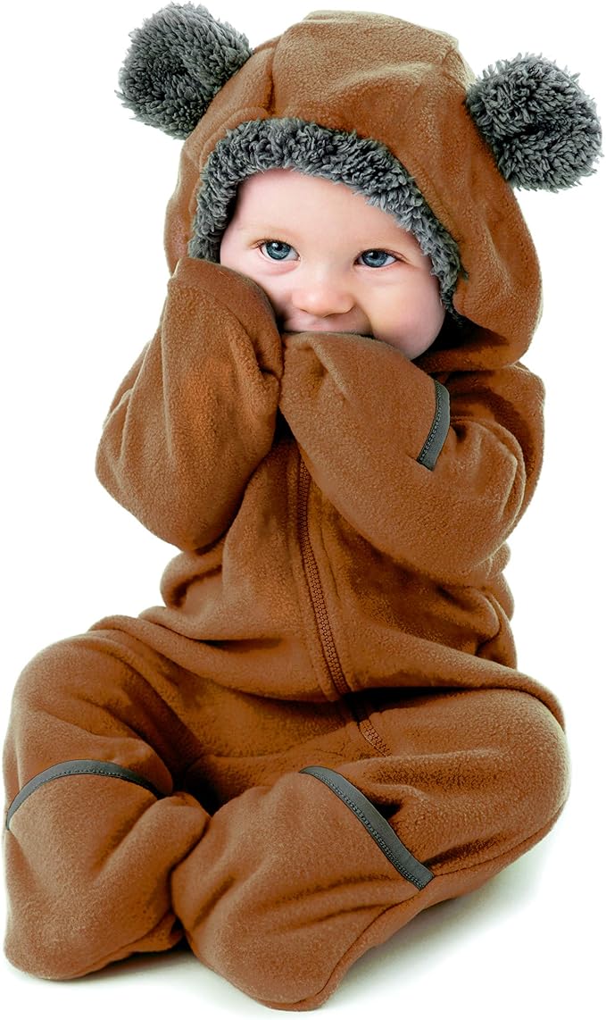 Cuddle Club Fleece Baby Bunting Bodysuit Hoodie, Newborn by CuddleClub