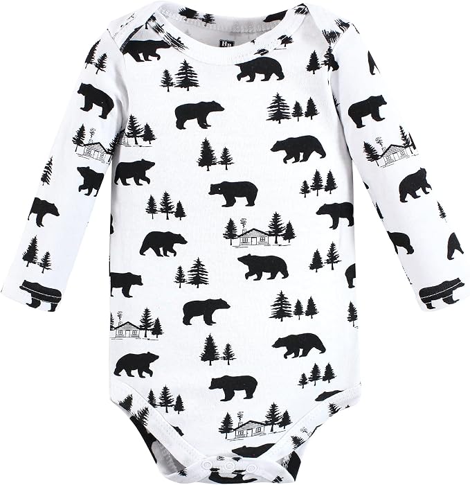 Hudson Baby baby-boys Cotton Long-sleeve Bodysuits 5-pack - Image 4