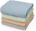 david's kids 4 Pack Baby Muslin Swaddle Blankets 47" x 47", 100% Cotton Swaddle by davidskids