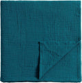 Meracorallo Muslin Swaddle Blanket, 100% Cotton, Teal Blue | Soft Breathable by Meracorallo