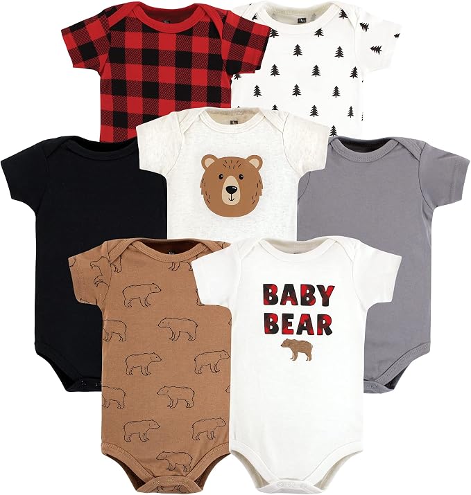 Hudson Baby Baby Boys' Cotton Bodysuits 7-pack by HudsonBaby