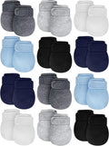 Newcotte 12 Pairs Adjustable Preemie Baby Mittens | No Scratch Newborn Cotton by Newcotte