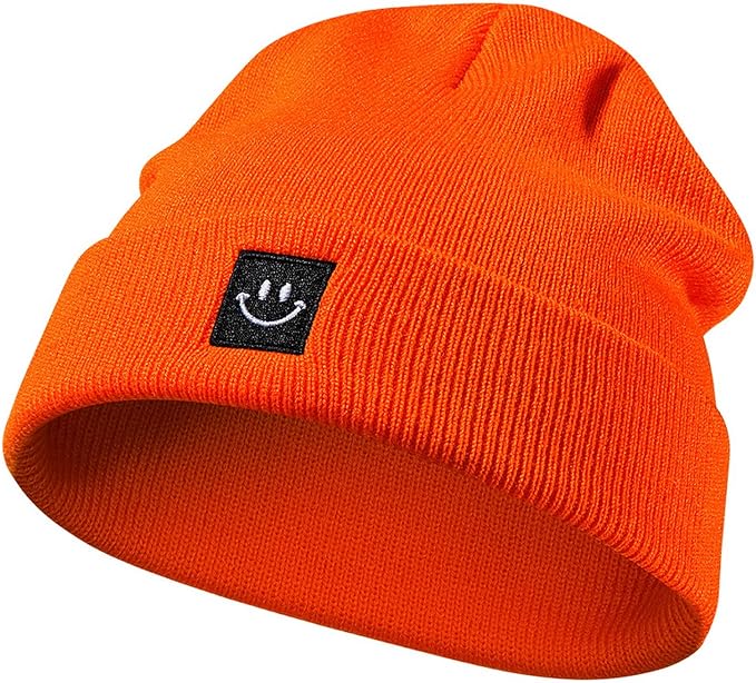 Baby Beanie Knit Ski Hat with Cute Face - Image 2