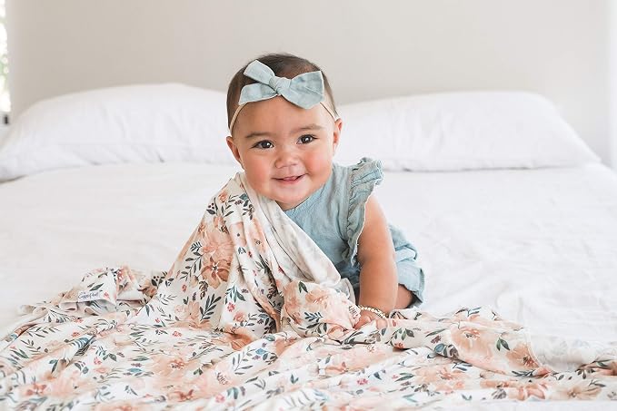 Copper Pearl Swaddle Blankets for Newborns | Soft Stretchy Receiving Blankets - Image 6