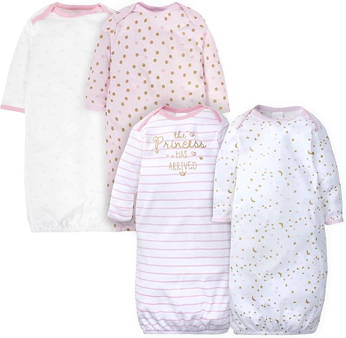Gerber Baby Girls' 4-pack Sleeper Gown by Gerber