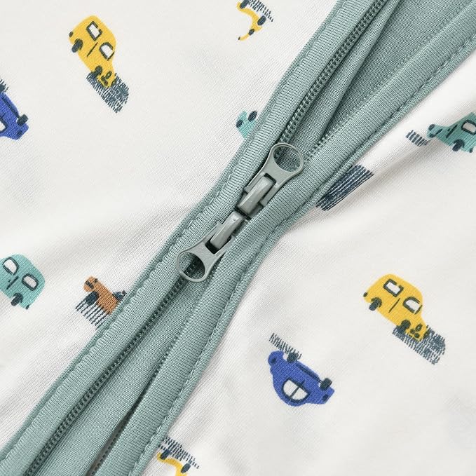 Aablexema Baby Short Sleeve Footless Pjs Zipper Romper 3-Pack | Soft Breathable - Image 5