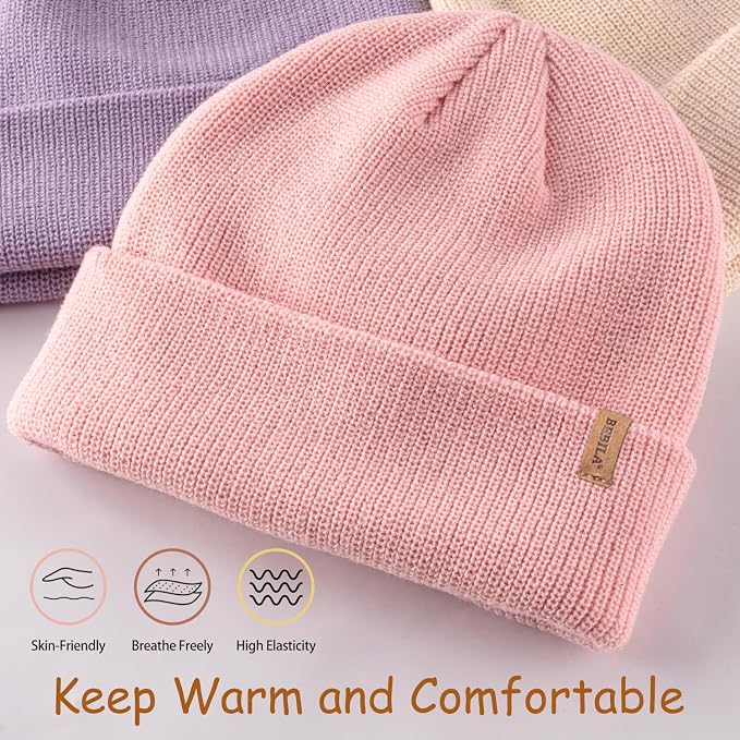 Baby Beanie Toddler Infant Winter Hats Knit Warm Caps - Image 2