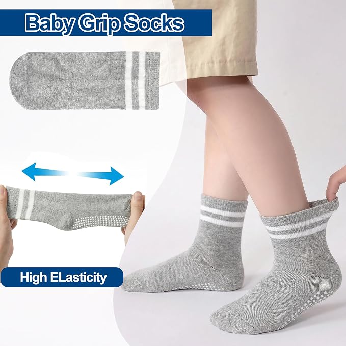 GRPSKCOS Baby Socks Non Slip 12 Pairs Toddler Anti Skid Socks - Image 6