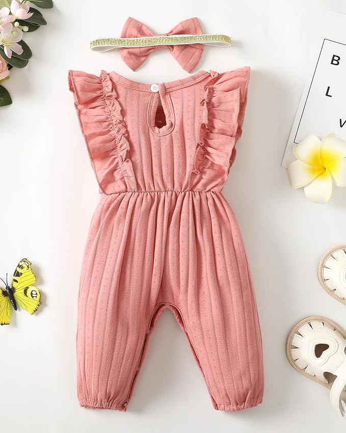 Mioglrie Newborn Baby Girl Clothes 1 Piece Infant Fall Winter Romper Outfit | - Image 3