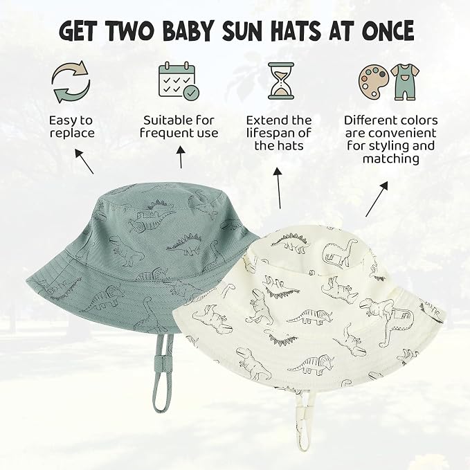 Durio 2-Pack Baby Bucket Hat - Image 3