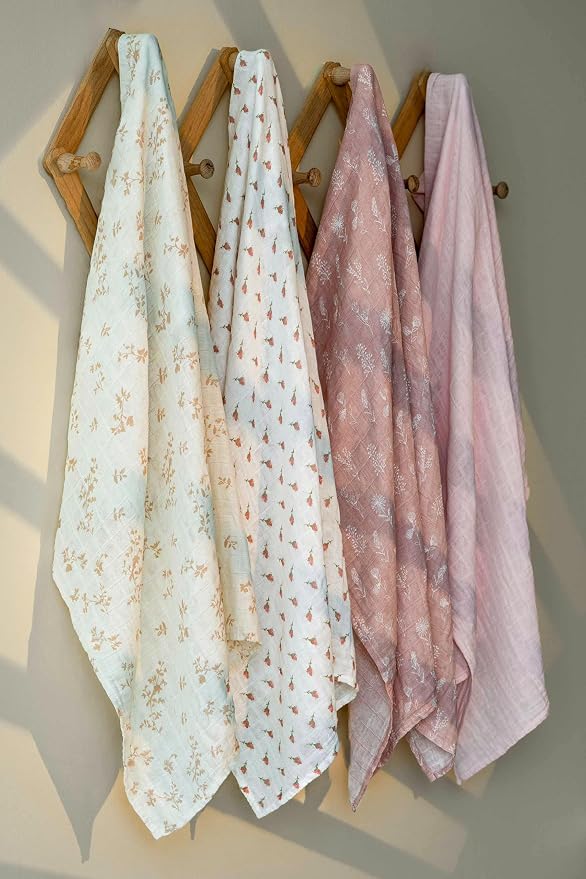 Muslin Swaddle Blankets for Newborn, Cotton Receiving Blanket | 4 Pack 100% - Image 8