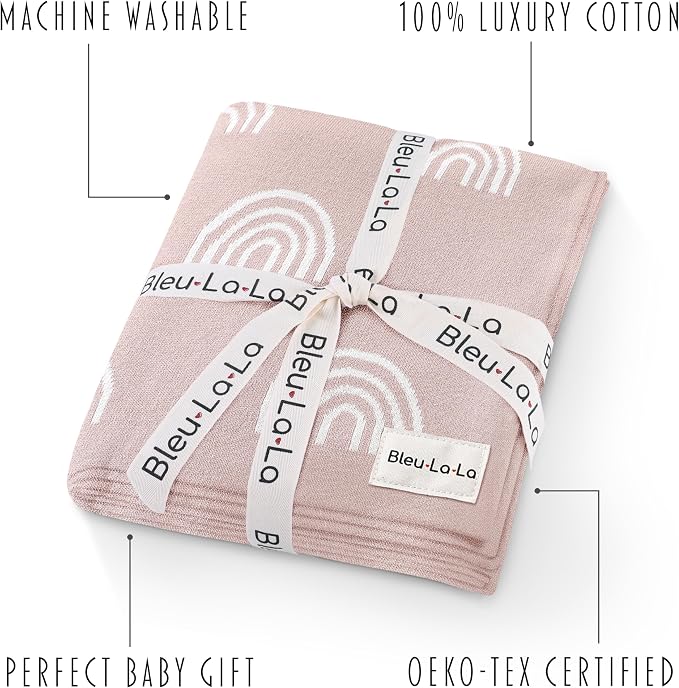 Knit Baby Swaddle Blanket for Girls - Image 3