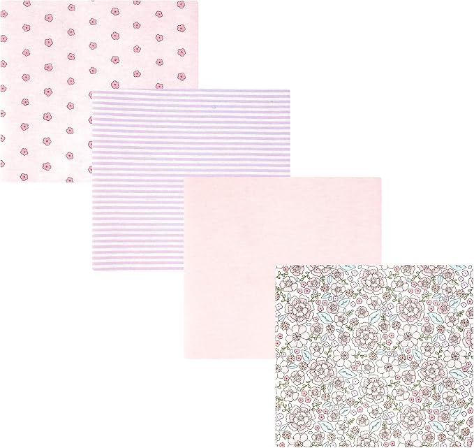 Hudson Baby Unisex Baby Cotton Polyester Flannel Receiving Blankets, Outline by HudsonBaby